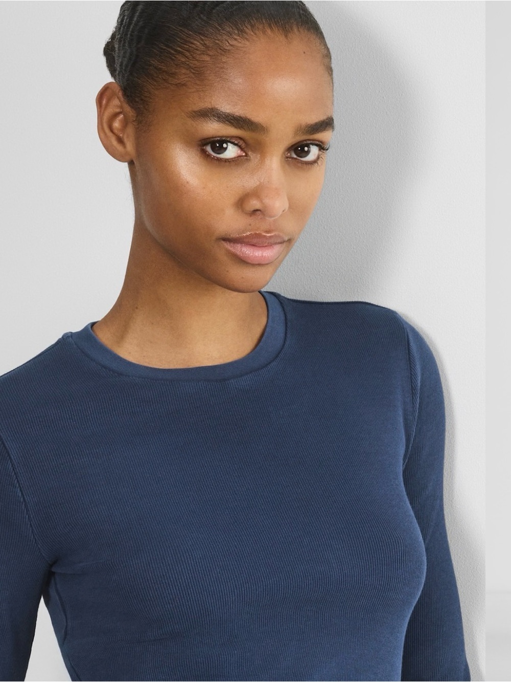 Homestretch Rib Crew Longsleeve - No-Stress Dark Blue small - Picture 4 of 7